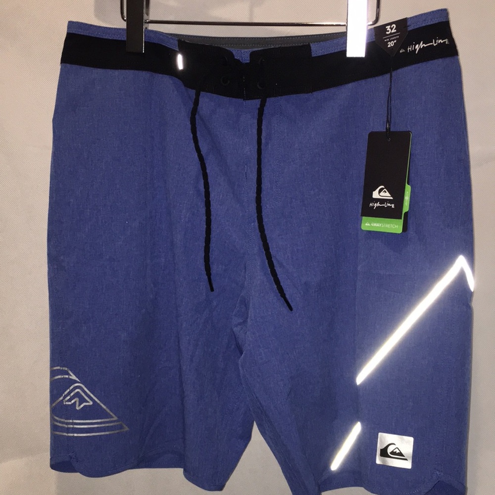 NWT Quicksilver Swim Trunks Board Shorts 4 Way Stretch | Size 32x20